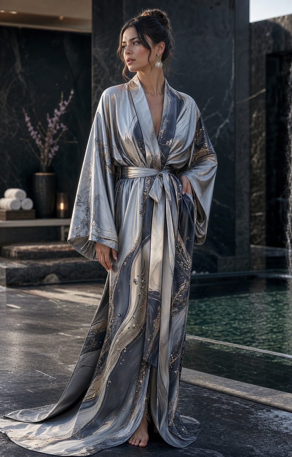 Gümüş Su — el yapımı kimono, Atölye RA